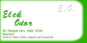 elek odor business card